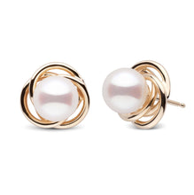 Load image into Gallery viewer, Trilogy Collection White Akoya Pearl Earrings