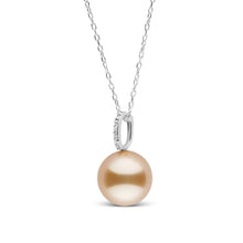 Load image into Gallery viewer, Forever Collection Golden South Sea Pearl and Diamond Pendant
