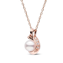 Load image into Gallery viewer, Nova Collection Akoya Pearl and Diamond Pendant
